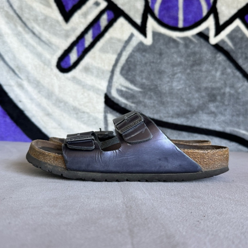 Size‎ 40/W9 - Birkenstocks Arizona Graceful Midnight Blue Slides Narrow SFB